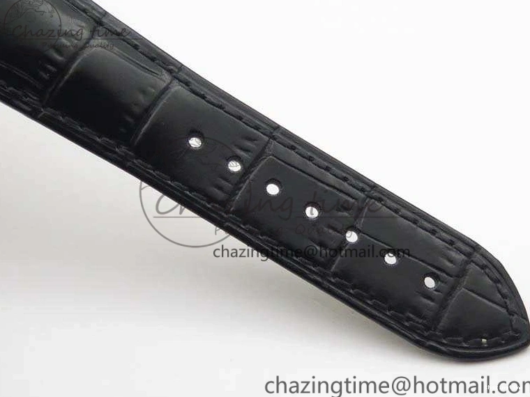 0104 De Ville Chronograph RG OMF 1:1 Best Edition Black Dial On Black Leather Strap A Sophisticated 8106